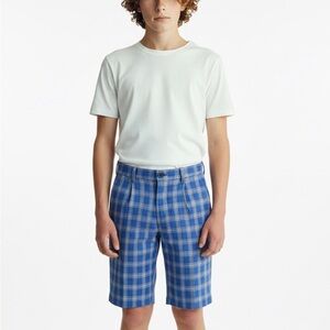Men’s English Plaid Dress Shorts
